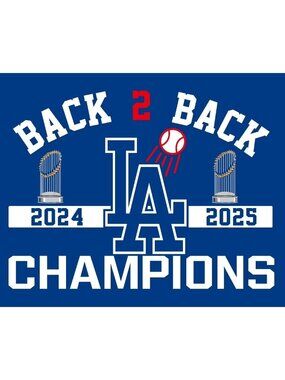 Los Angeles Dodgers 3x5ft Flag Back 2 Back 2024-2025 World Series Champions